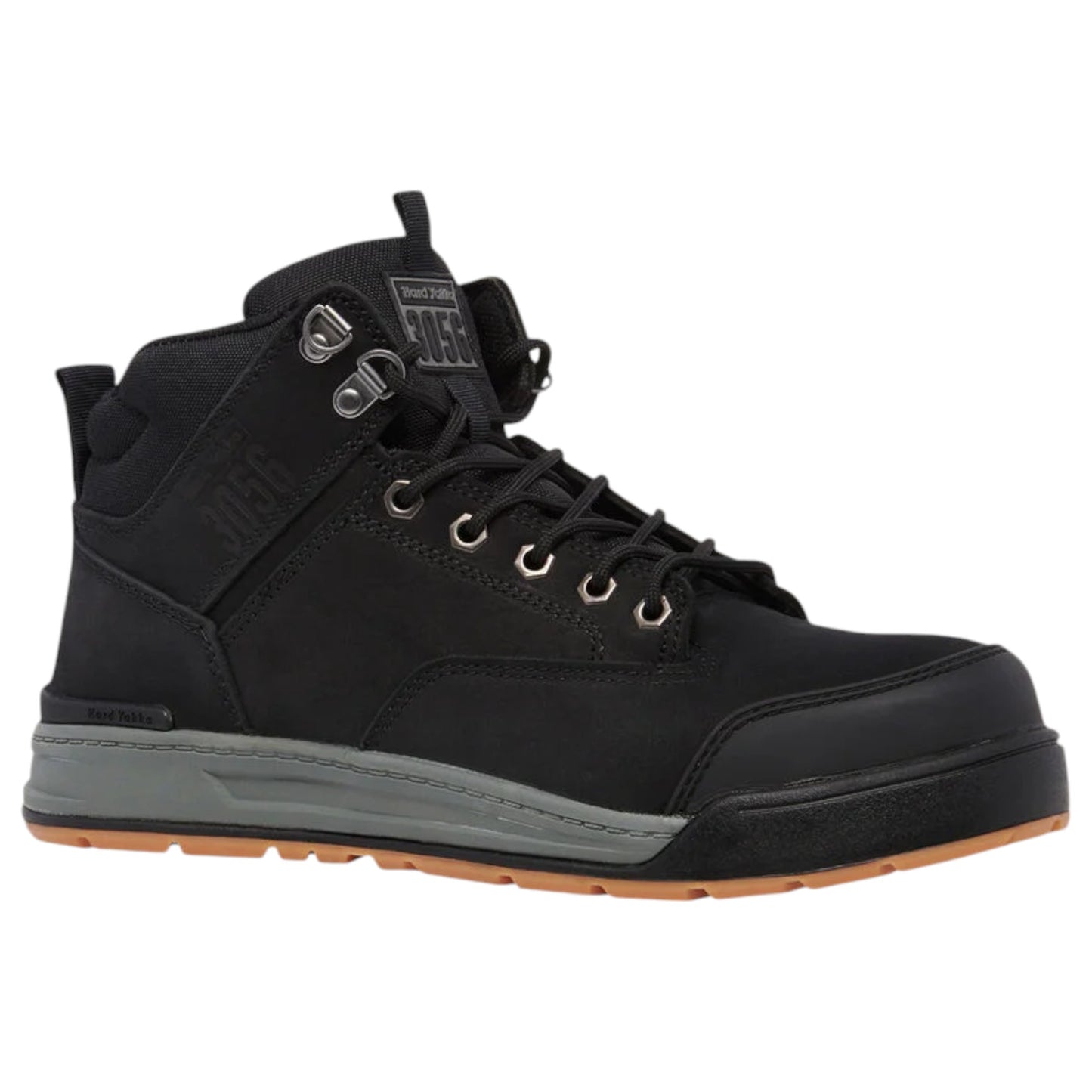Mens Hard Yakka 3056 Lace Zip Boots Black