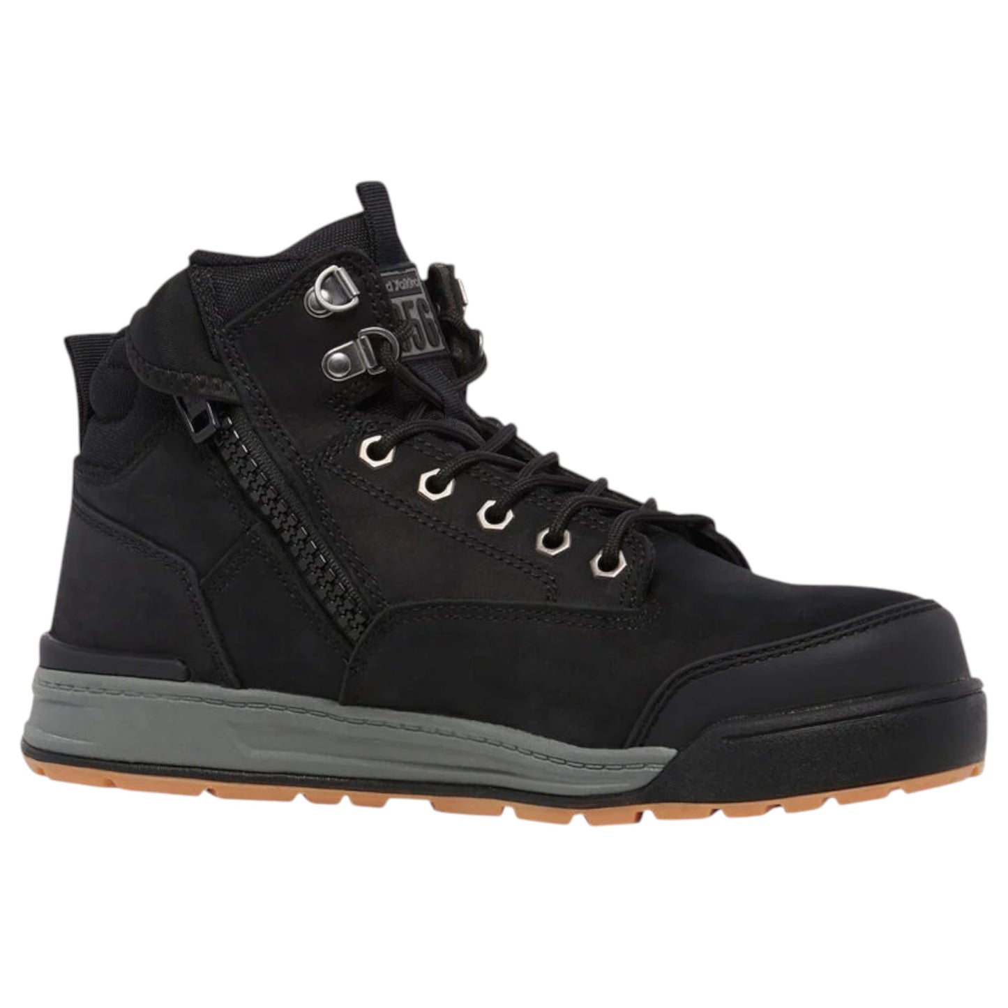 Mens Hard Yakka 3056 Lace Zip Boots Black
