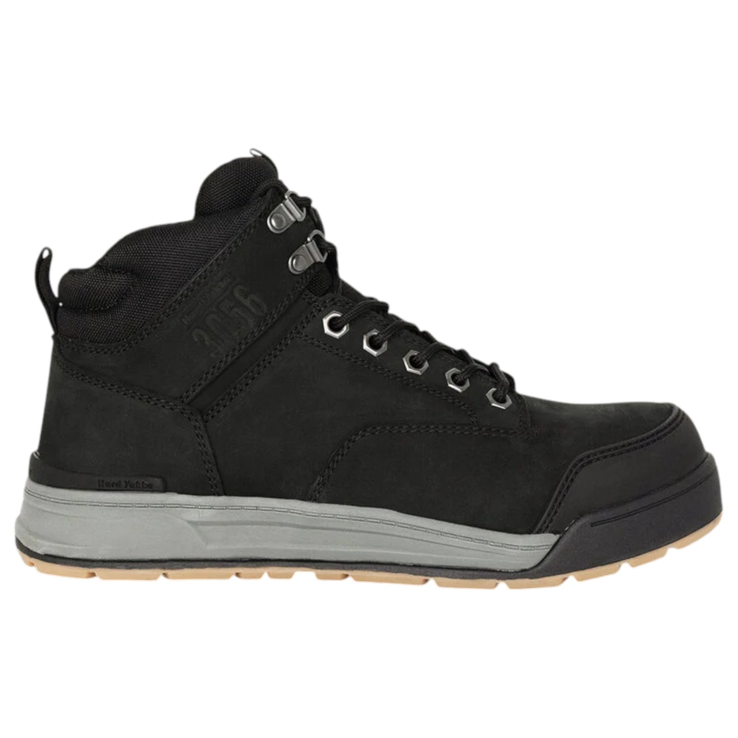 Mens Hard Yakka 3056 Lace Zip Boots Black