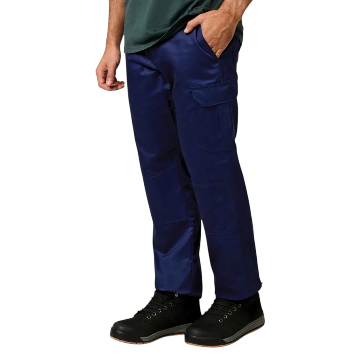Mens Hard Yakka Core Lightweight Cotton Drill Cargo Workwear Pants Navy
