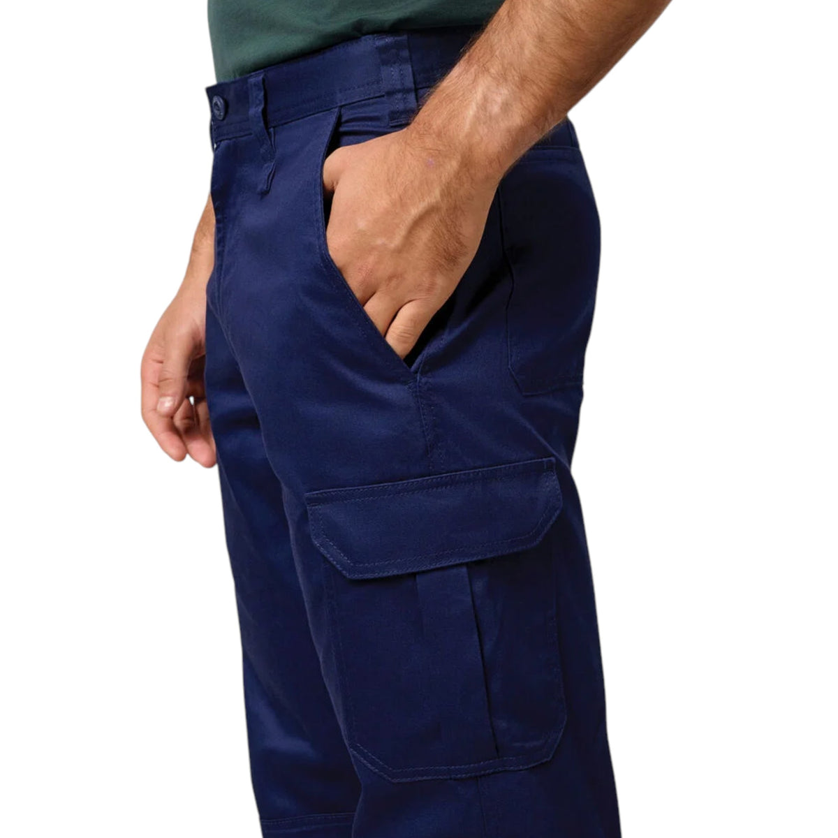 Mens Hard Yakka Core Lightweight Cotton Drill Cargo Workwear Pants Navy
