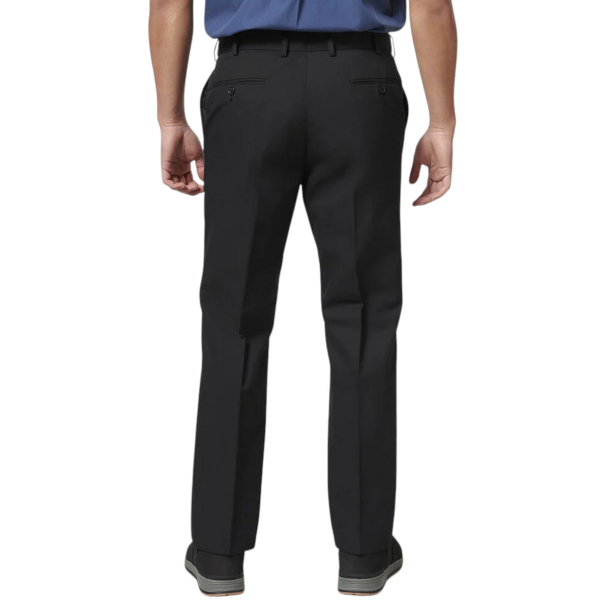 Mens Hard Yakka Permanent Press Plain Front Workwear Pants Black
