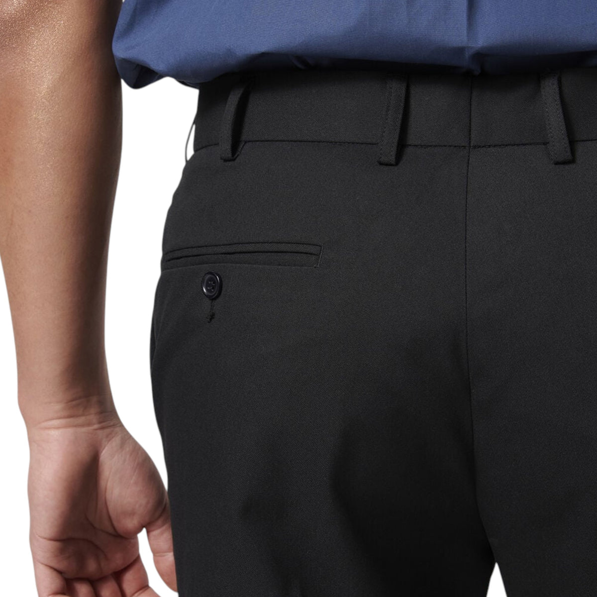 Mens Hard Yakka Permanent Press Plain Front Workwear Pants Black
