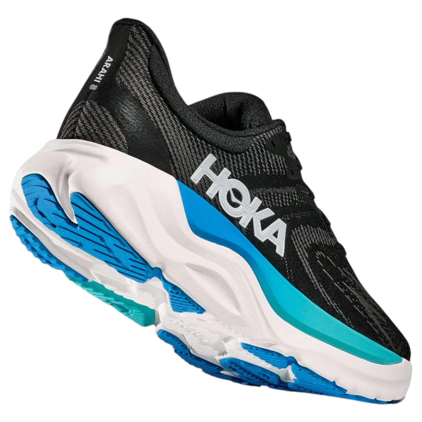 Mens Hoka Arahi 8 Shoes Black/Skyward Blue