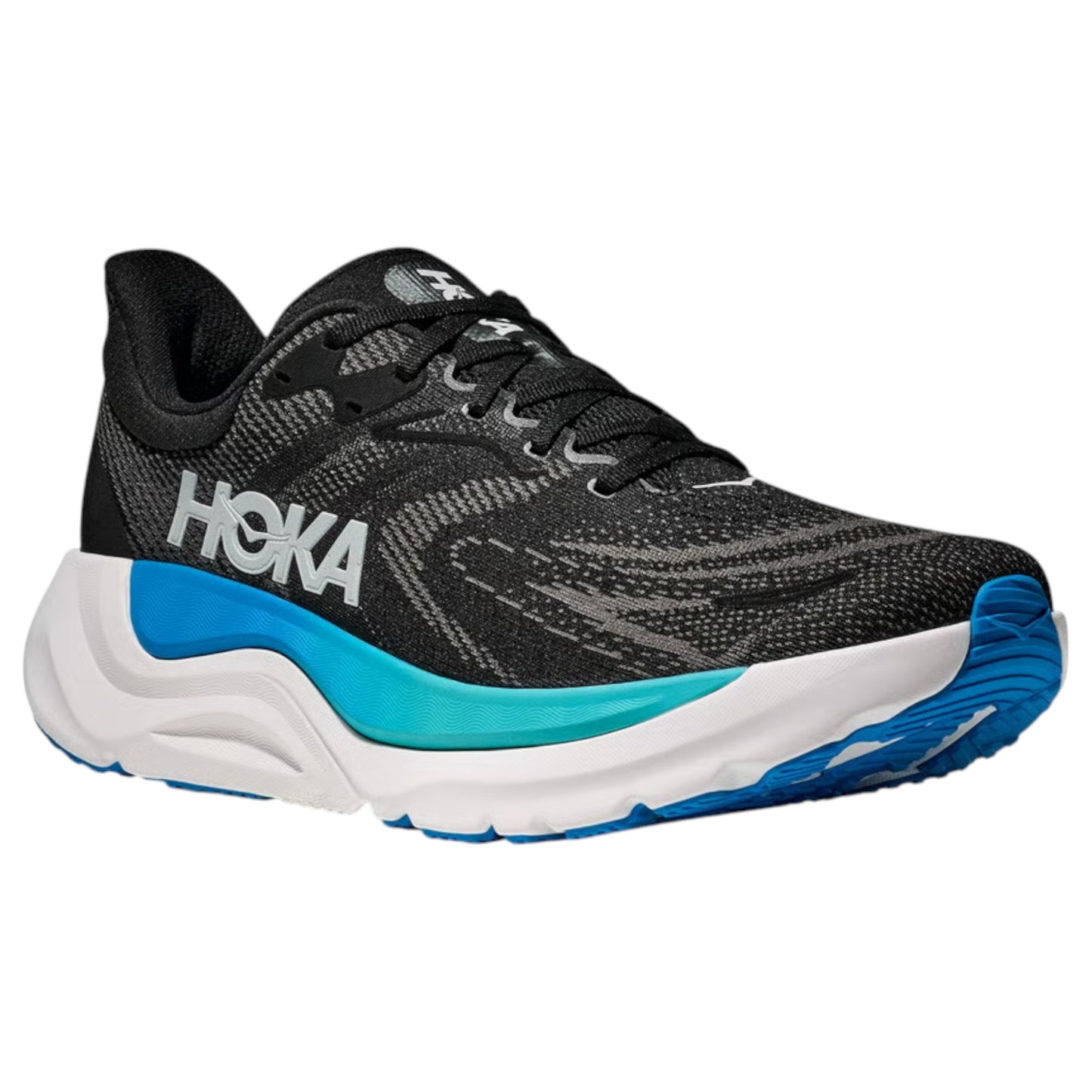 Mens Hoka Arahi 8 Shoes Black/Skyward Blue