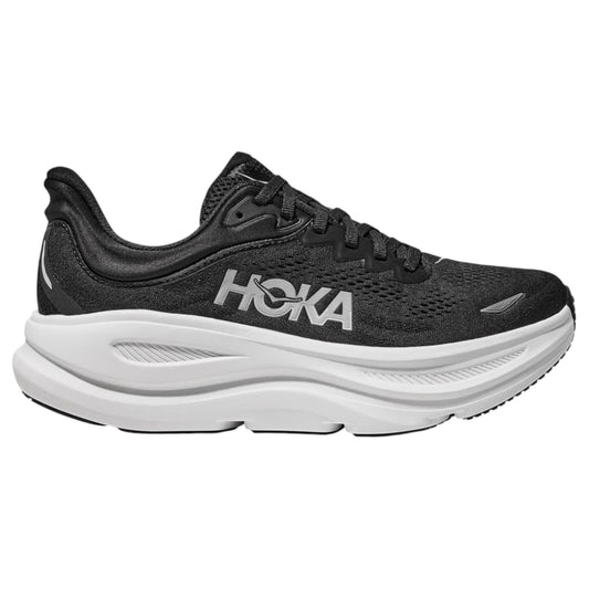 Womens Hoka Bondi 9 Shoes Black/White