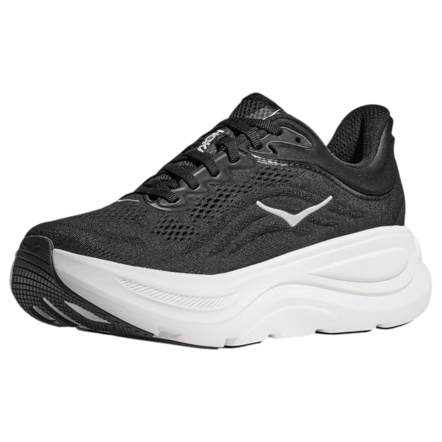 Womens Hoka Bondi 9 Shoes Black/White