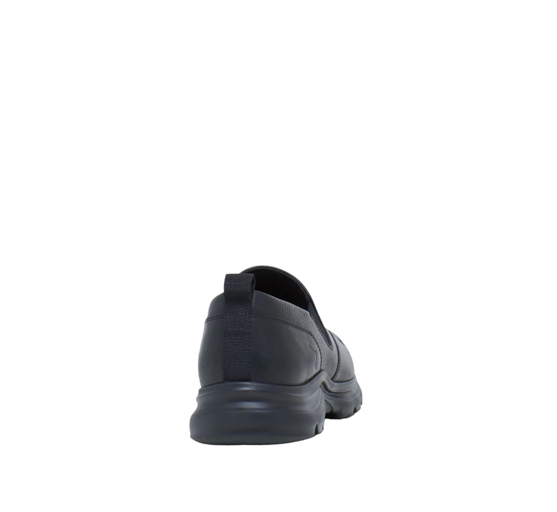 Mens Hush Puppies Alpe Black Pebble Leather Casual Shoes