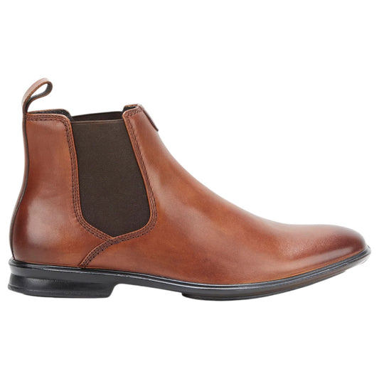 Mens Hush Puppies Chelsea Boots Tan Burnish