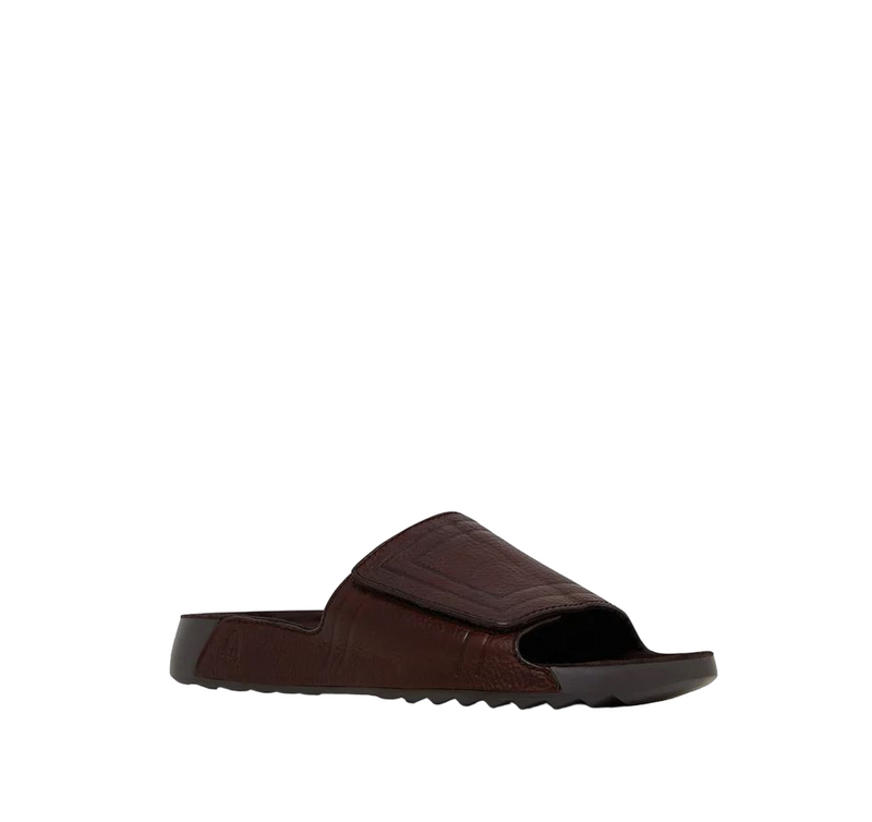 Mens Hush Puppies Hammock Sandals Brown Slides Leather Shoes