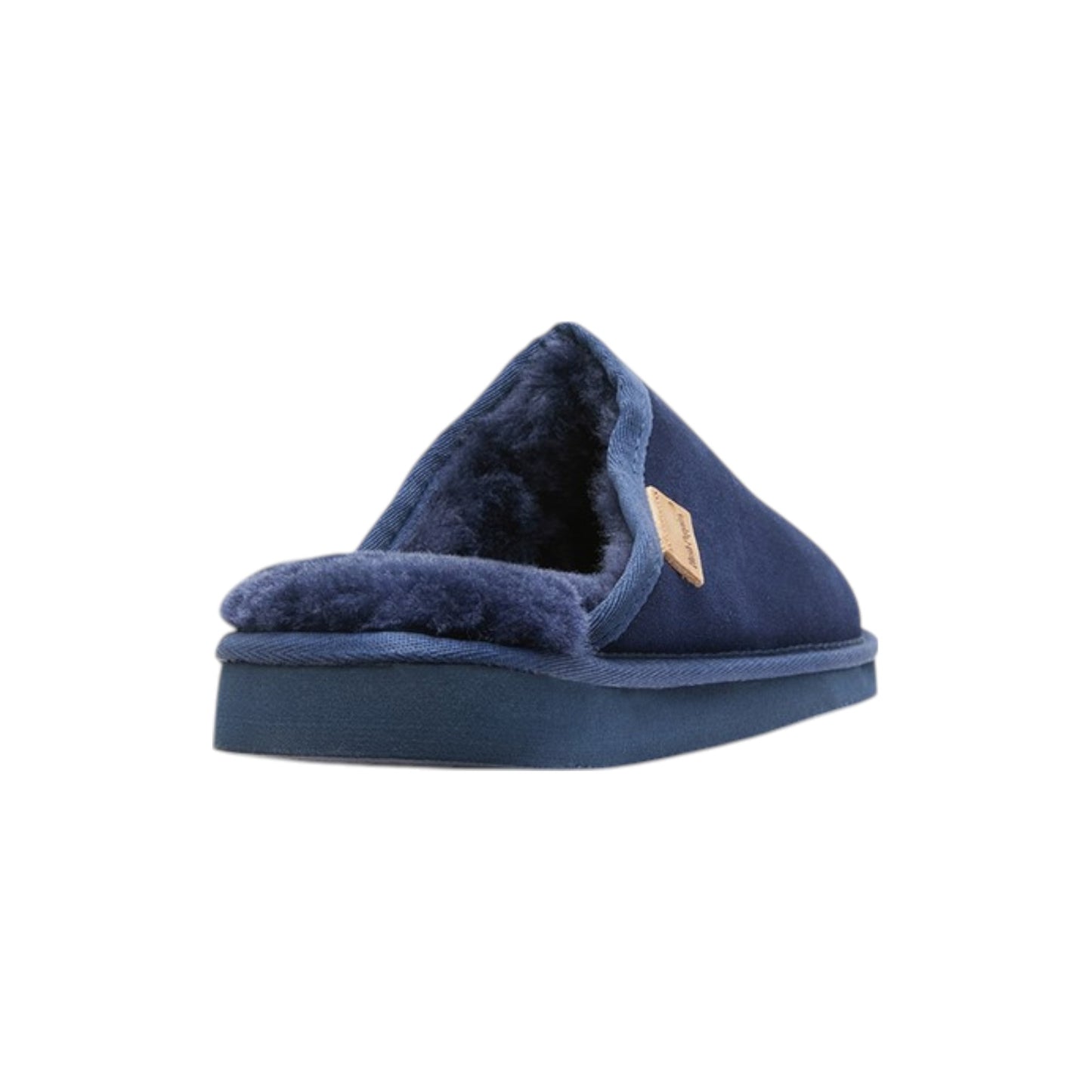 Mens Hush Puppies Loch Slippers Navy Suede