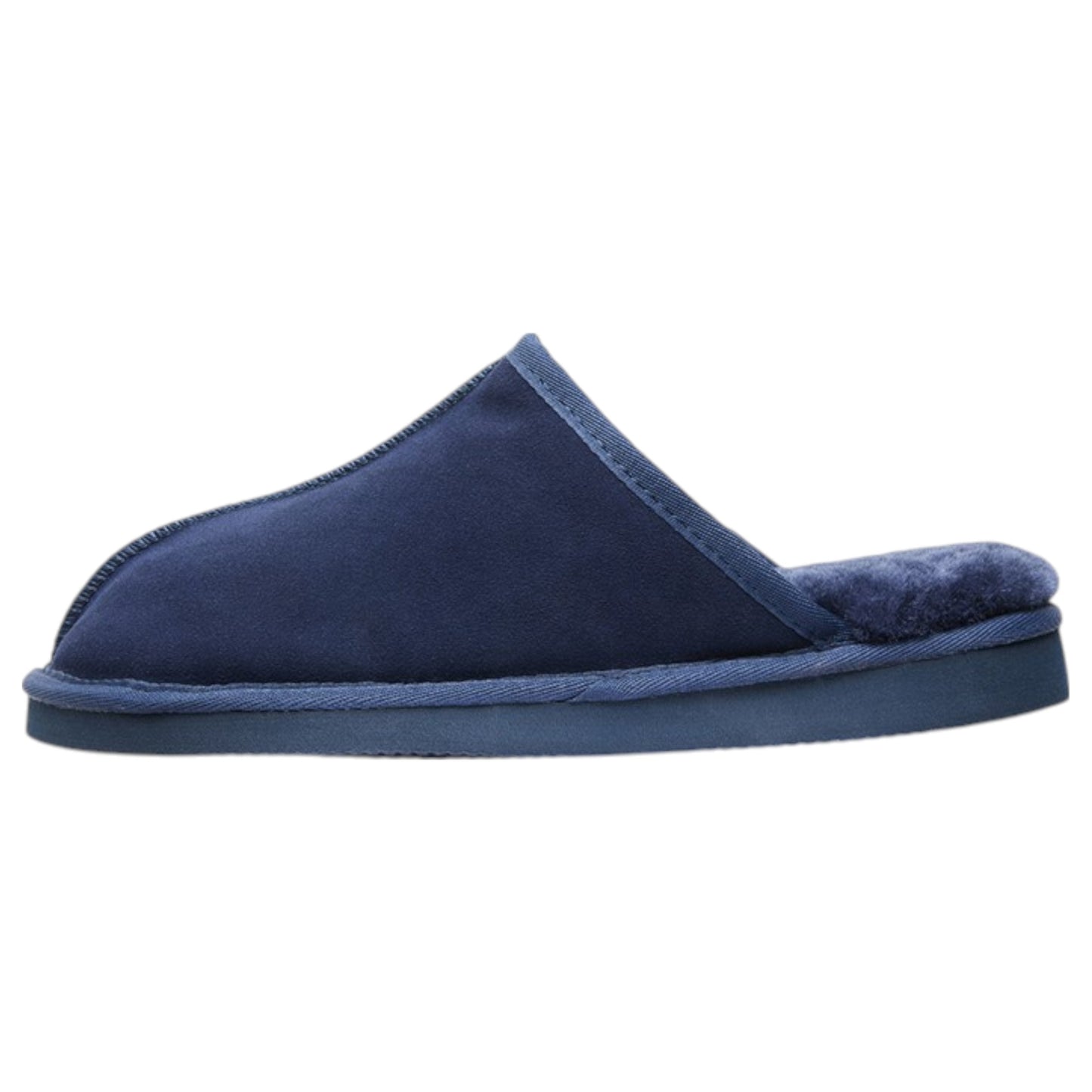 Mens Hush Puppies Loch Slippers Navy Suede