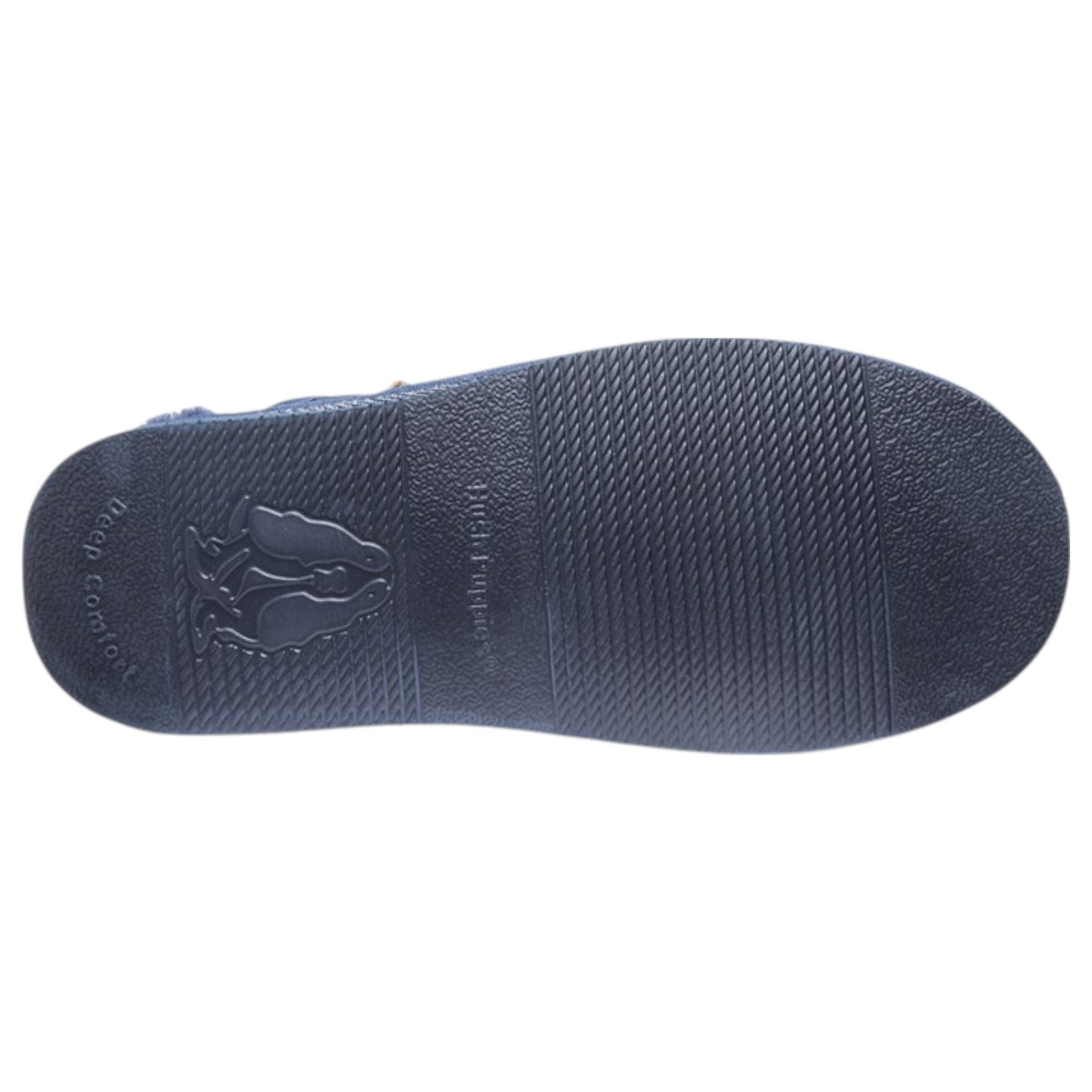 Mens Hush Puppies Loch Slippers Navy Suede