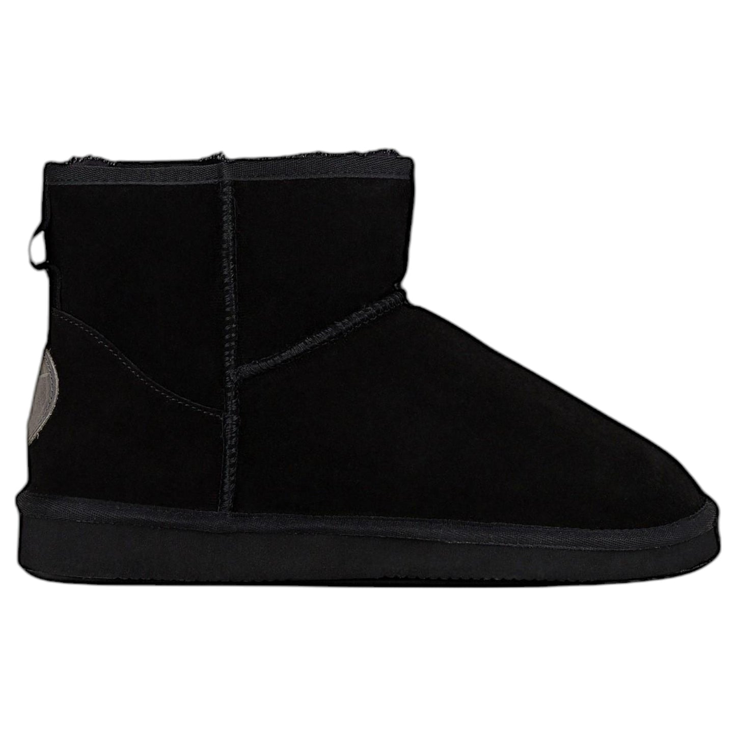 Mens Hush Puppies Lorry Boot Slippers Black Suede