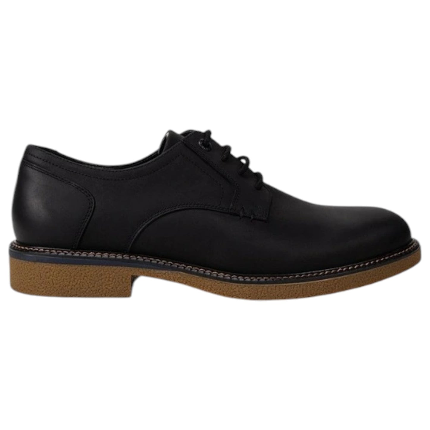 Mens Hush Puppies Manchester Shoes Black Rub