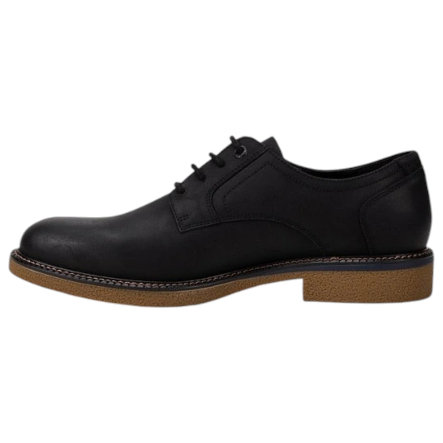Mens Hush Puppies Manchester Shoes Black Rub