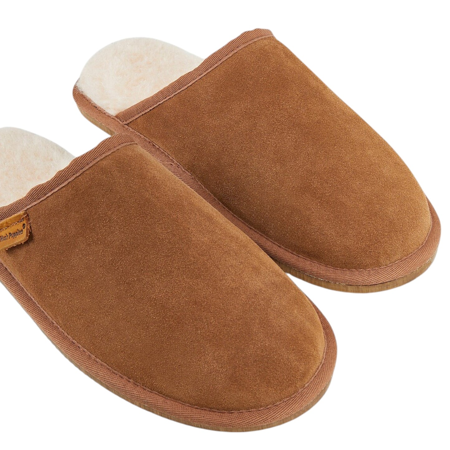 Mens Hush Puppies Sled Slippers Chestnut