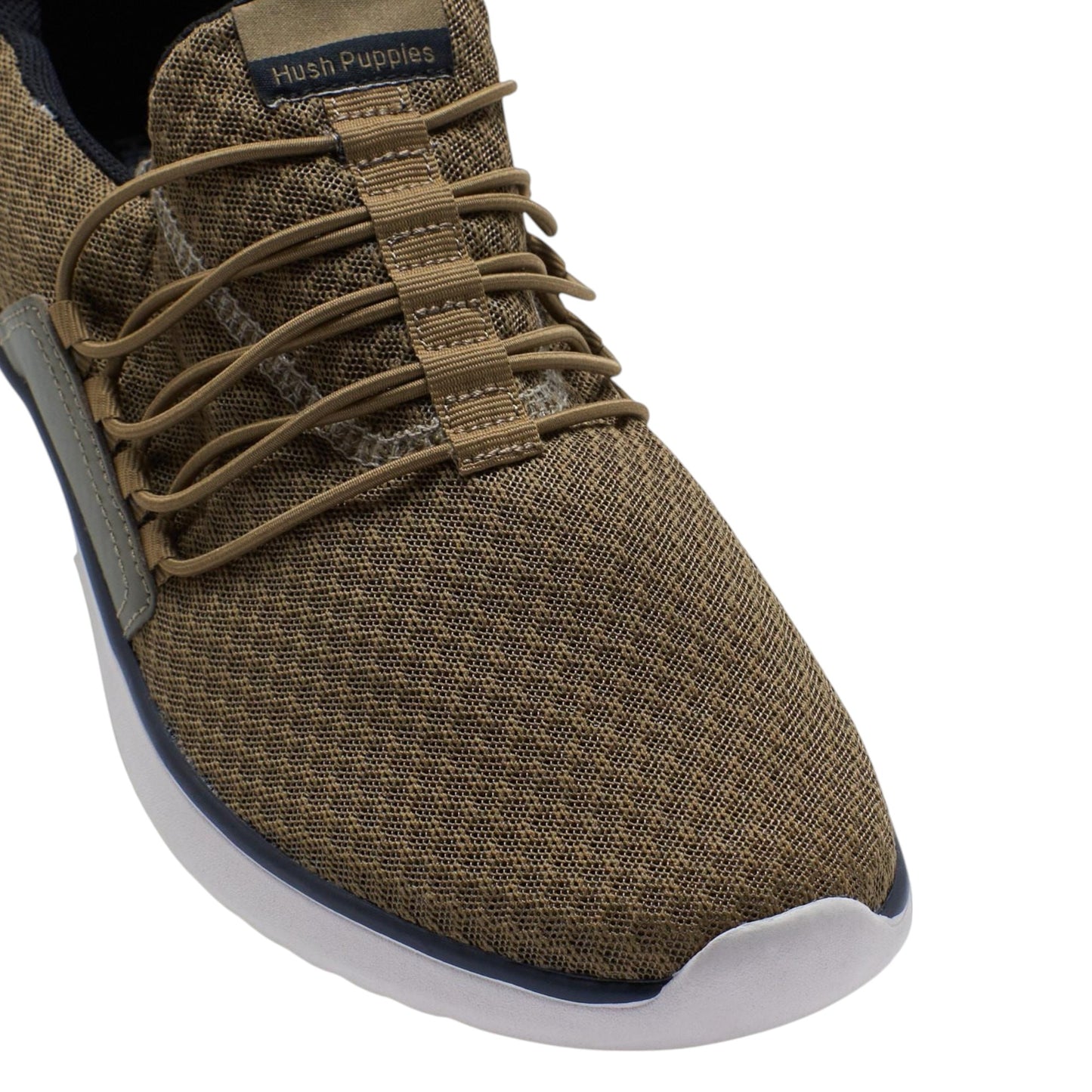 Mens Hush Puppies The Good Bungee Shoes Olive Textile