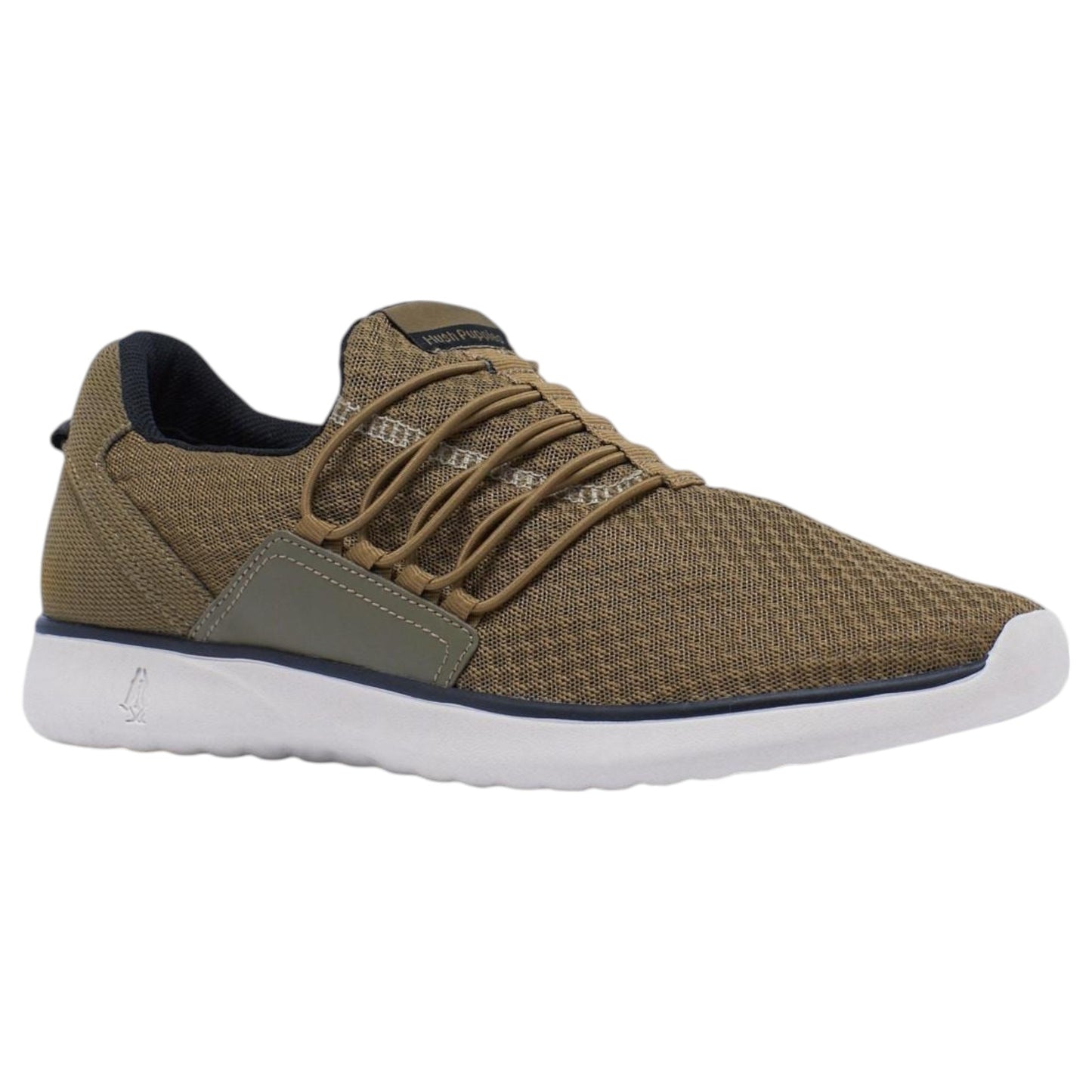 Mens Hush Puppies The Good Bungee Shoes Olive Textile