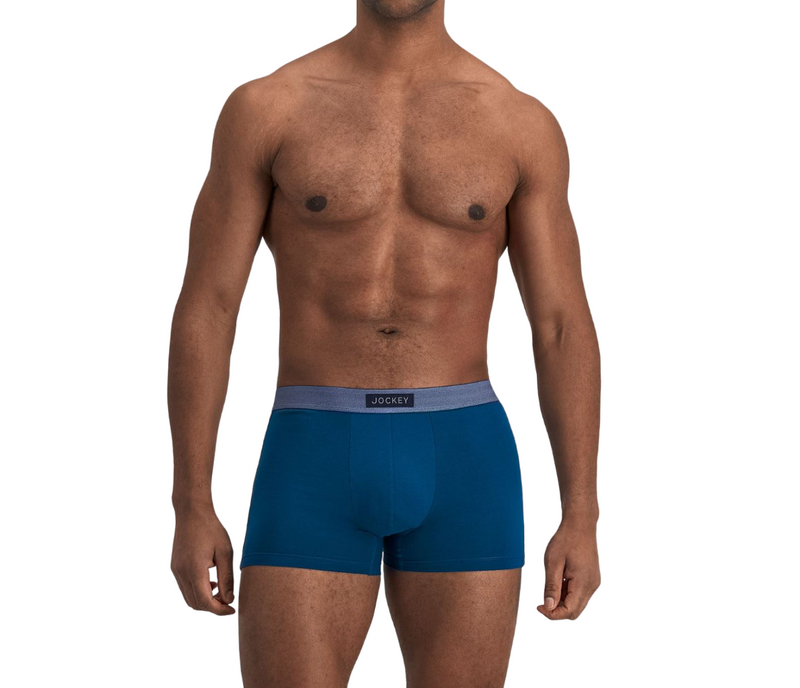 12 X Jockey Mens Comfort Classics Trunk Underwear Undies Blue And Green Multi