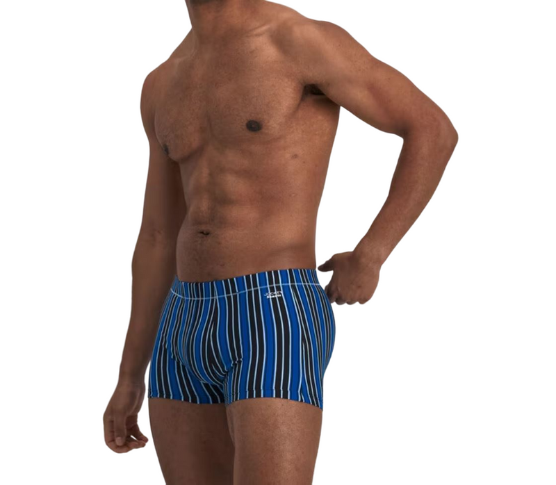 6 x Jockey Mens Skants Trunk Underwear Undies Striped Black And Blue