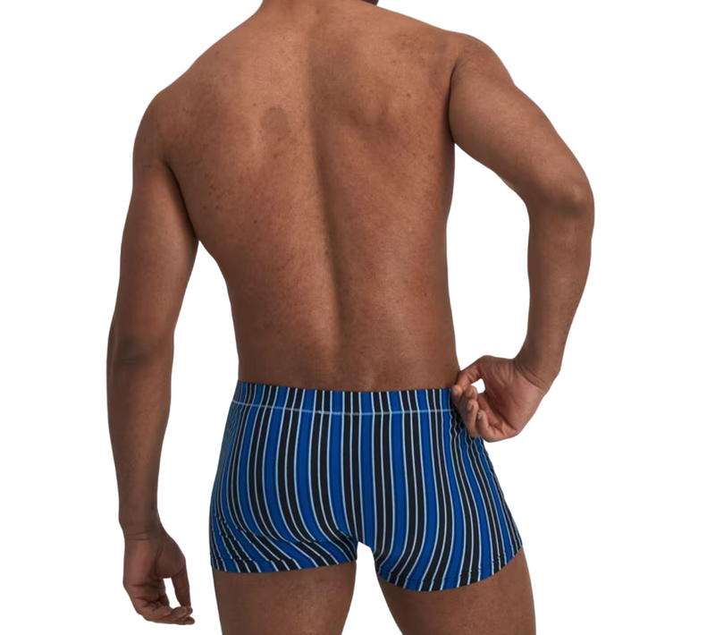 2 x Jockey Mens Skants Trunk Underwear Undies Striped Black And Blue