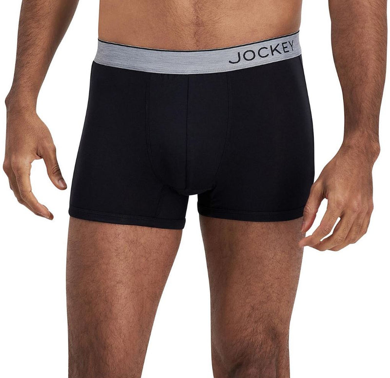 3 x Jockey Super Soft Modal Trunk Underwear Black Undies