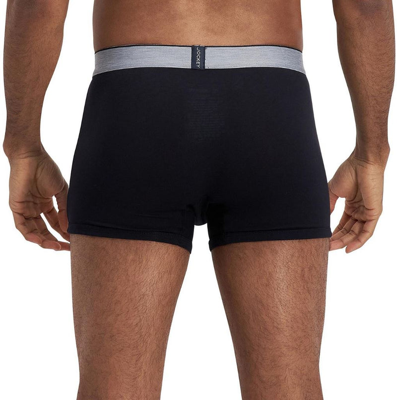 1 x Jockey Super Soft Modal Trunks Underwear Black Undies