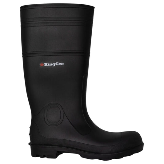 Mens KingGee Sludge Non Safety Gumboot Boots Black