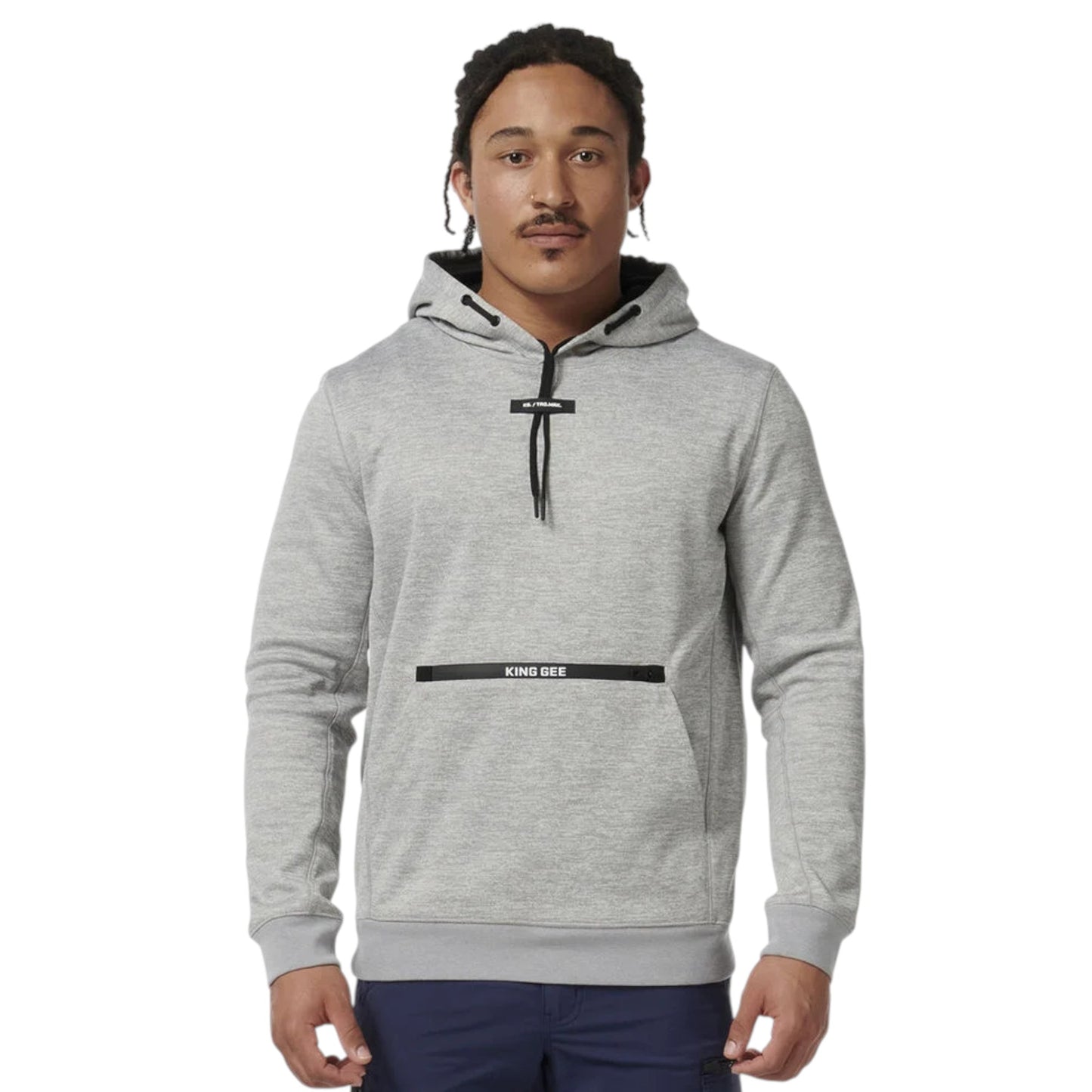 Mens KingGee Trademark Tech Hooded Hoodie Grey