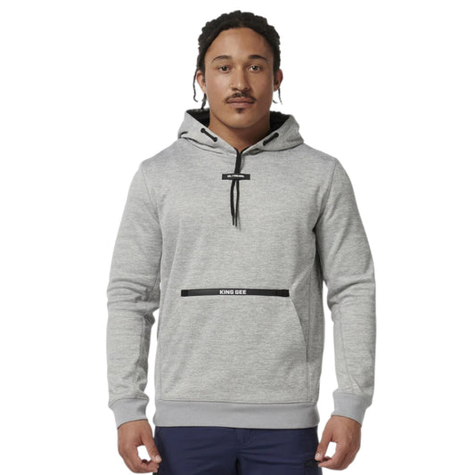 Mens KingGee Trademark Tech Hooded Hoodie Grey
