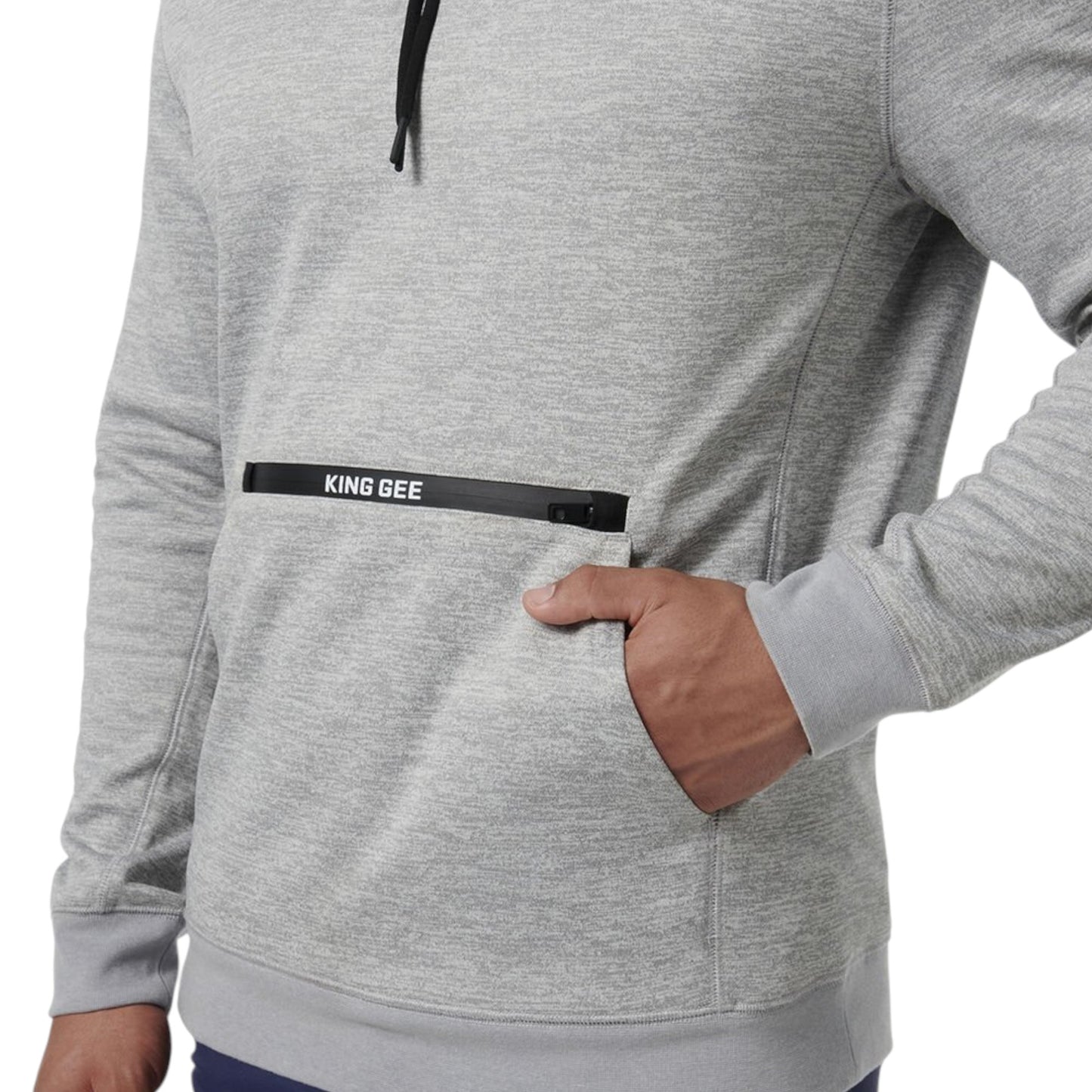 Mens KingGee Trademark Tech Hooded Hoodie Grey
