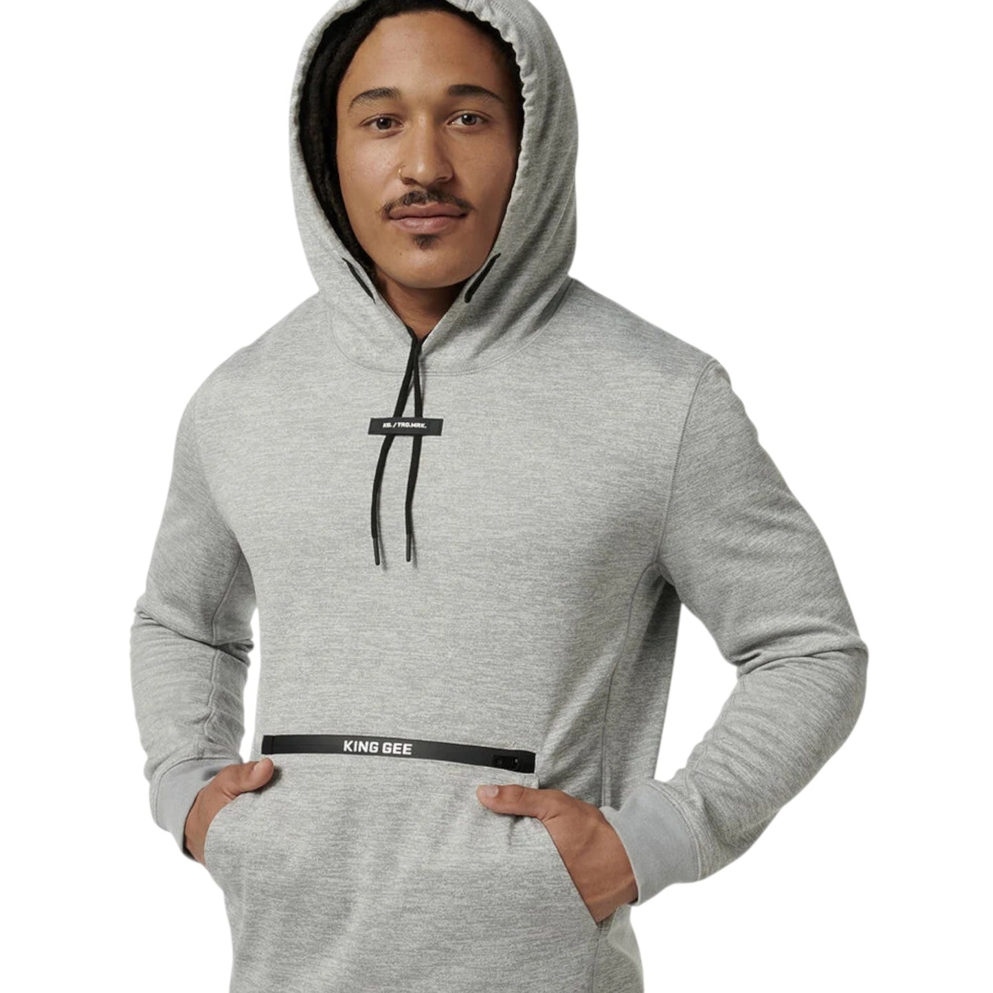 Mens KingGee Trademark Tech Hooded Hoodie Grey