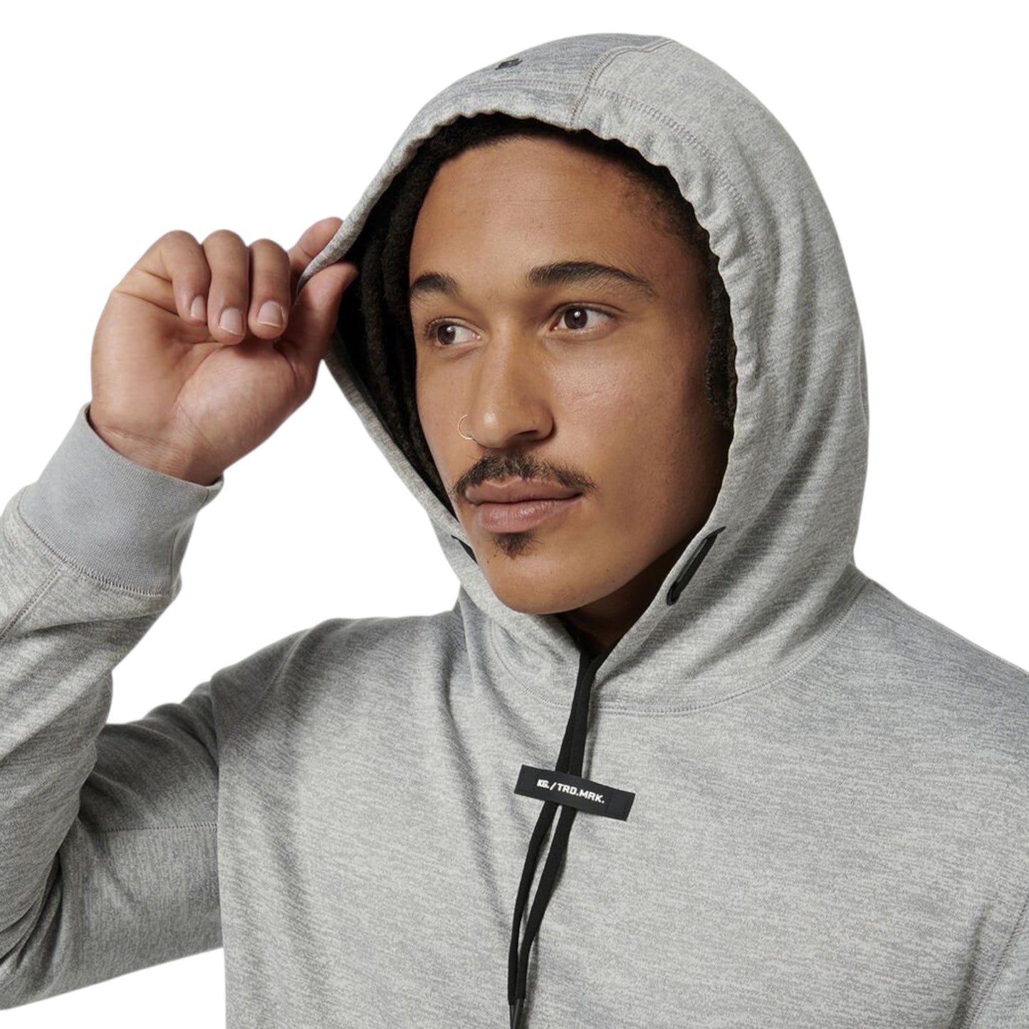 Mens KingGee Trademark Tech Hooded Hoodie Grey