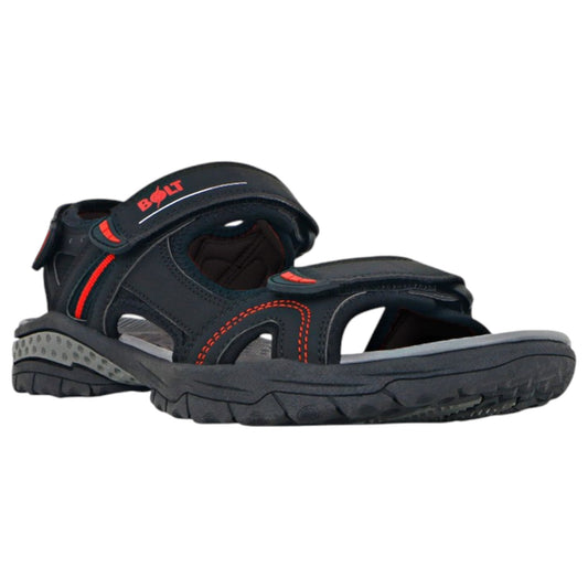 Mens Lightning Bolt Bruce Sandals Black/ Red