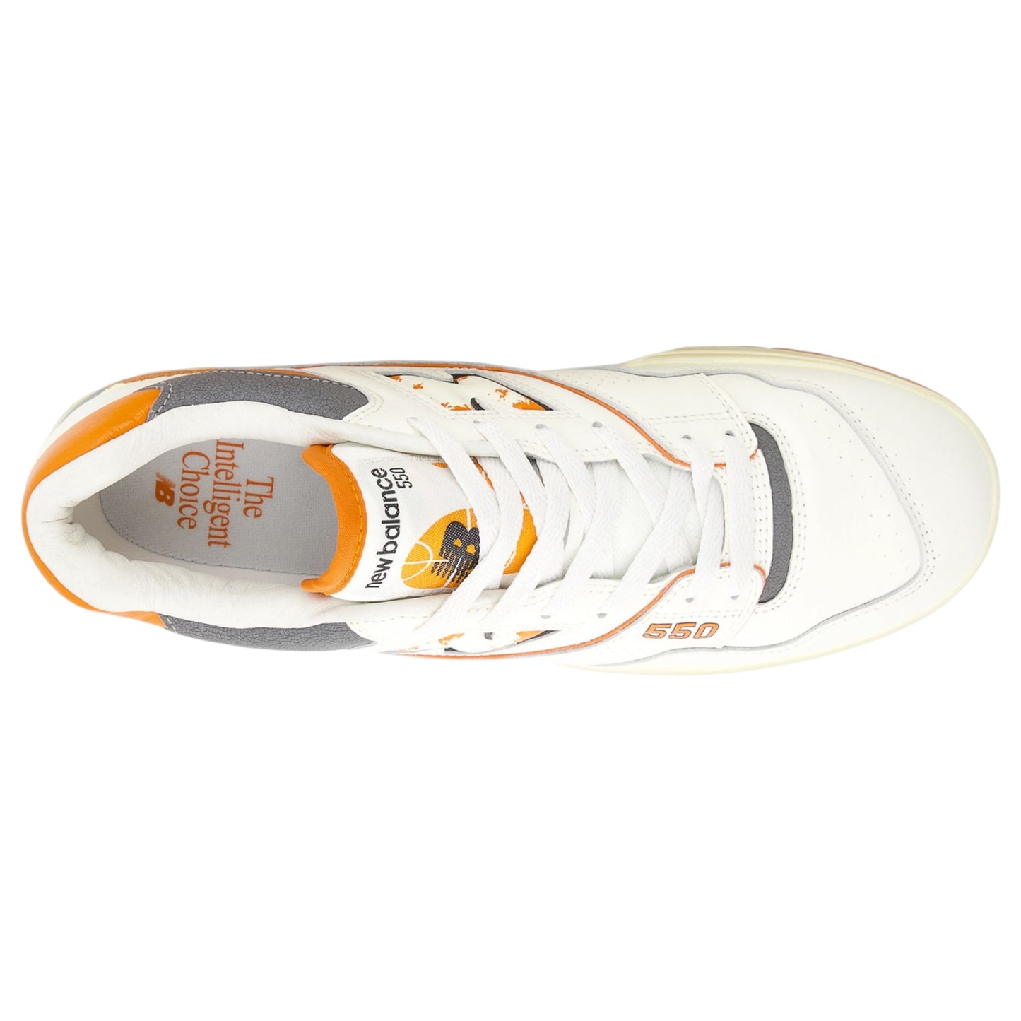 Mens New Balance 550 Shoes White/Orange