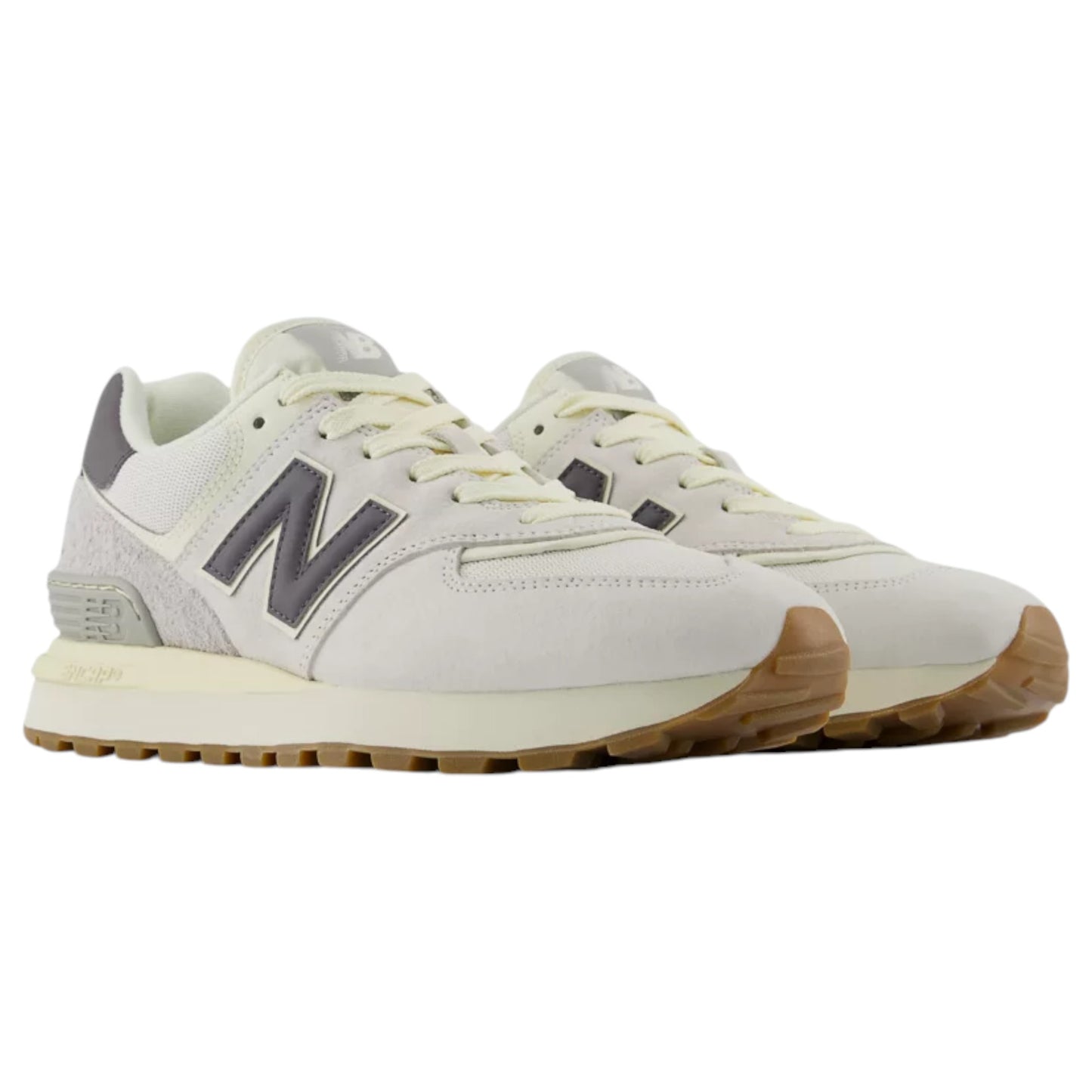 Mens New Balance 574 Shoes Alloy/White