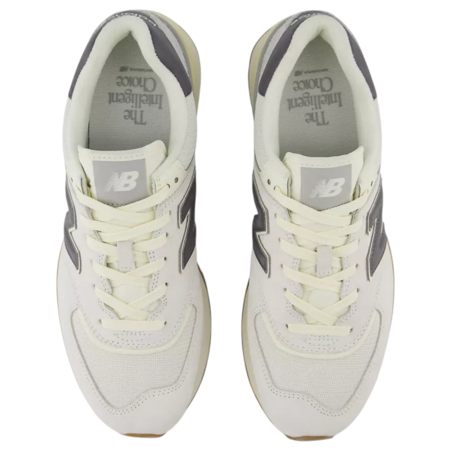 Mens New Balance 574 Shoes Alloy/White