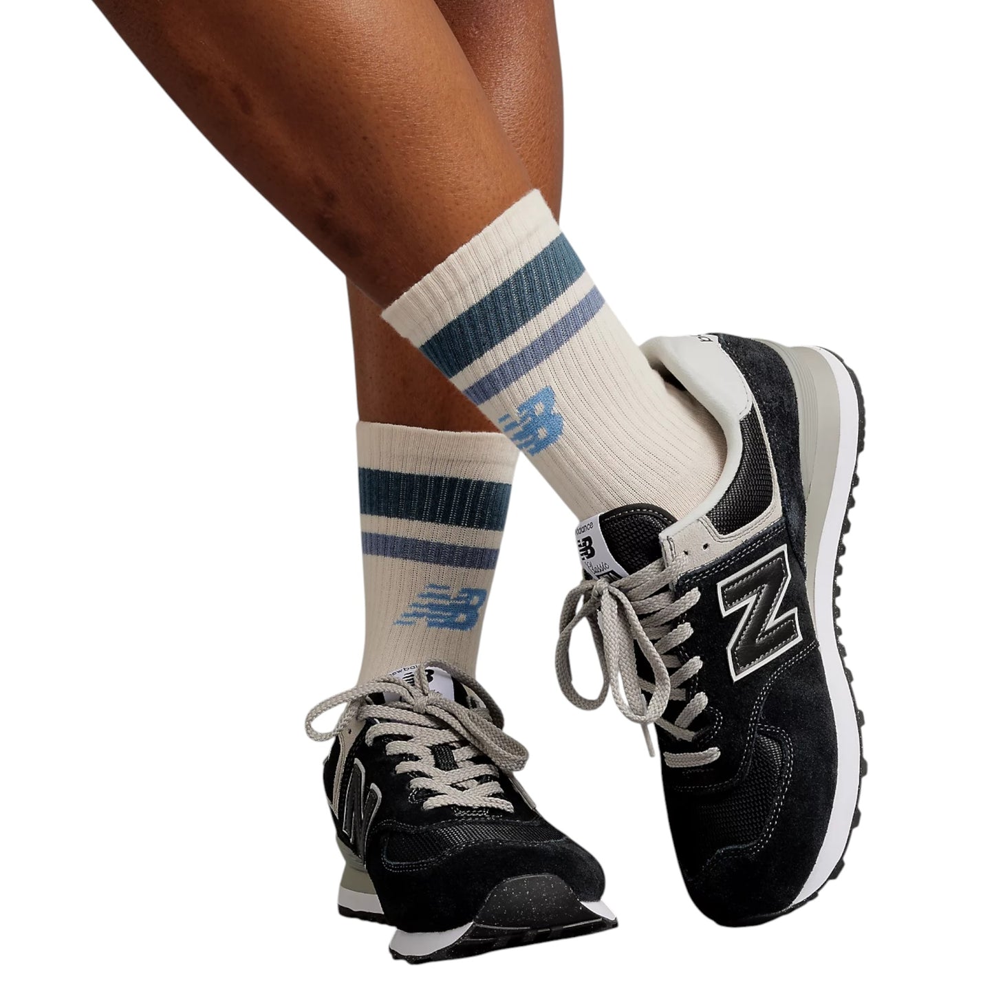 Mens New Balance 574 Shoes Black Multi