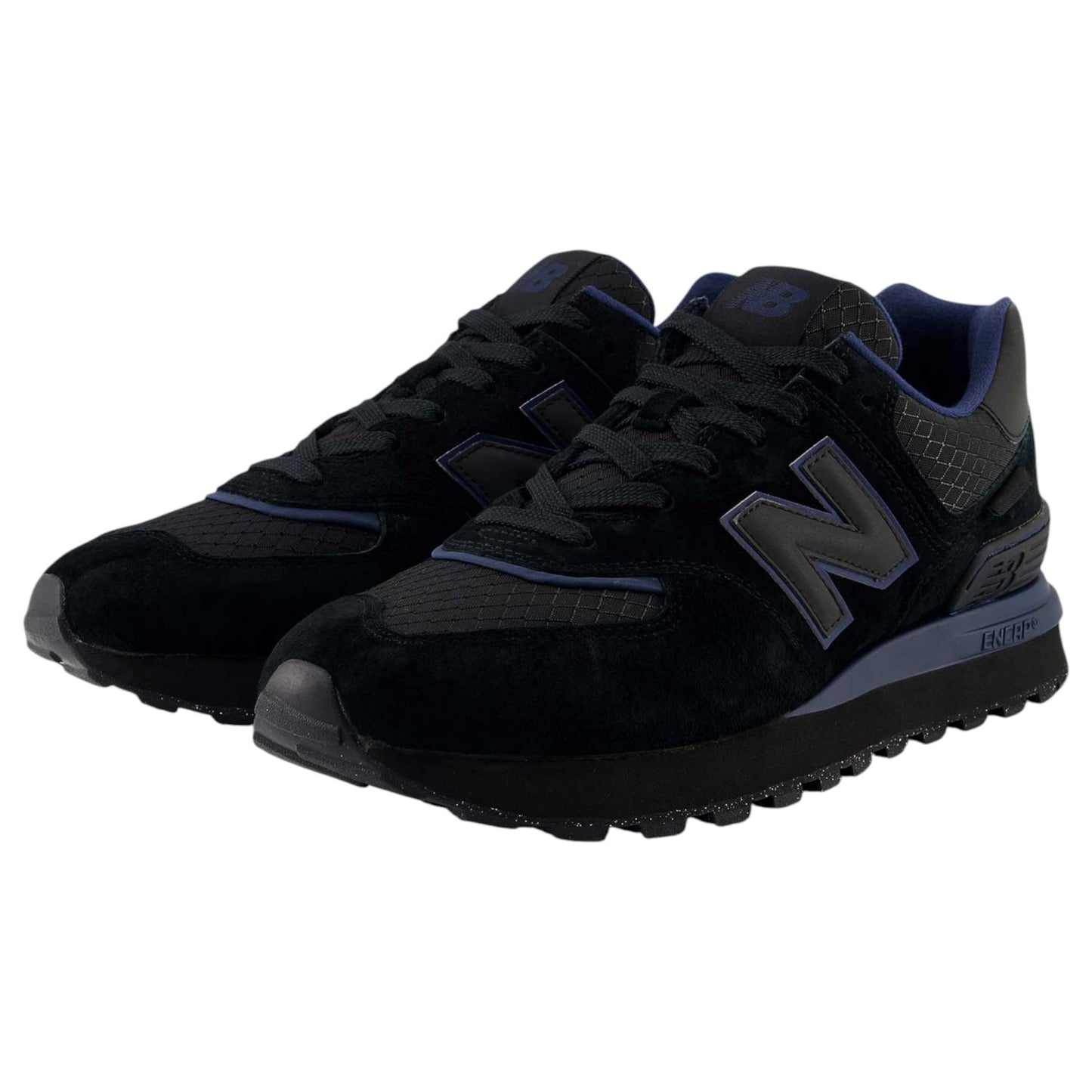Mens New Balance 574 Shoes Black/Navy