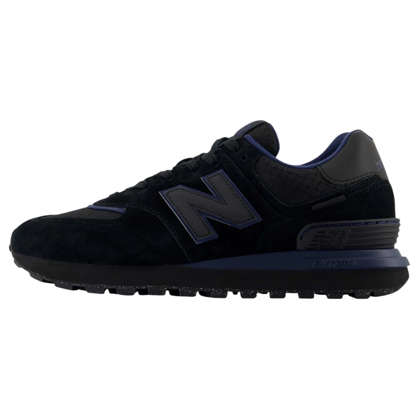 Mens New Balance 574 Shoes Black/Navy