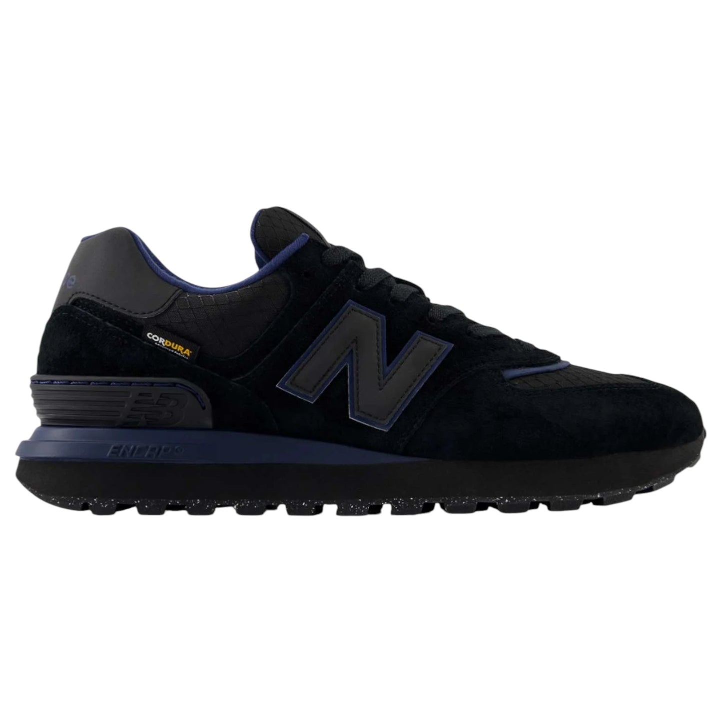 Mens New Balance 574 Shoes Black/Navy