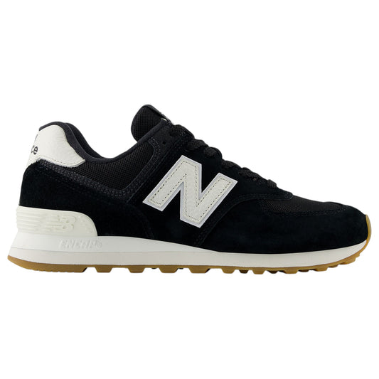 Mens New Balance 574 Shoes Black/White
