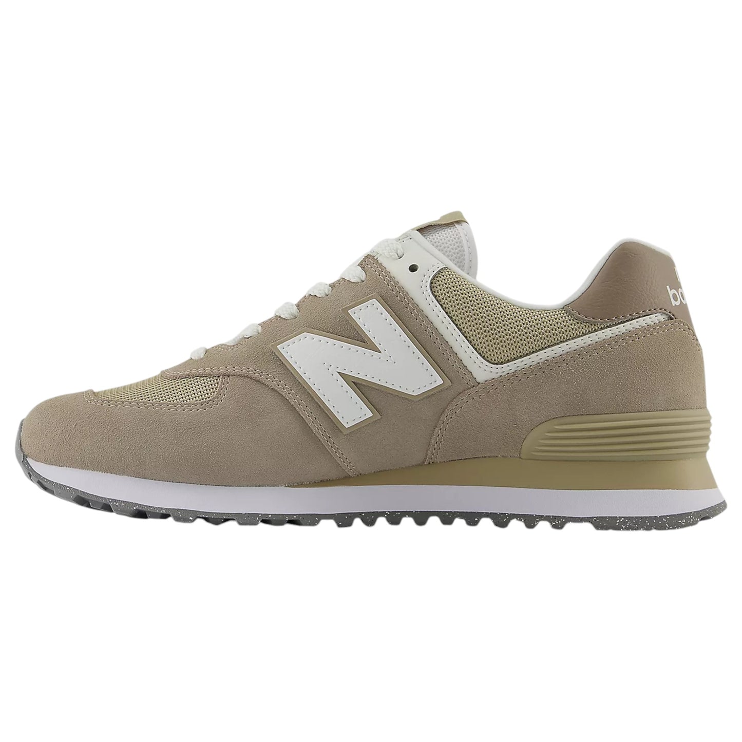 Mens New Balance 574 Shoes Light Mushroom/White