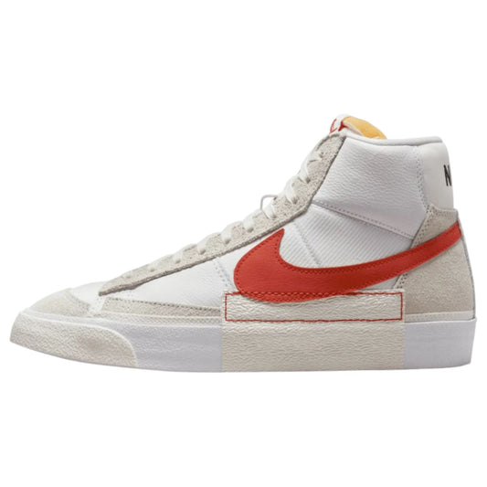 Mens Nike Blazer Mid 77 Pro Club Remastered Shoes White/Orange
