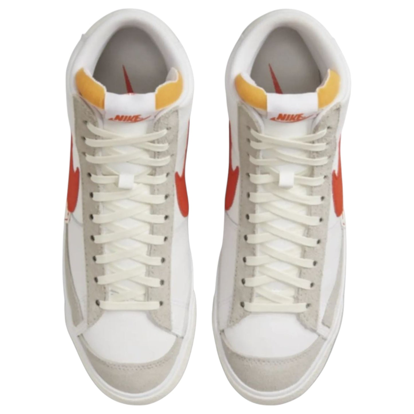 Mens Nike Blazer Mid 77 Pro Club Remastered Shoes White/Orange