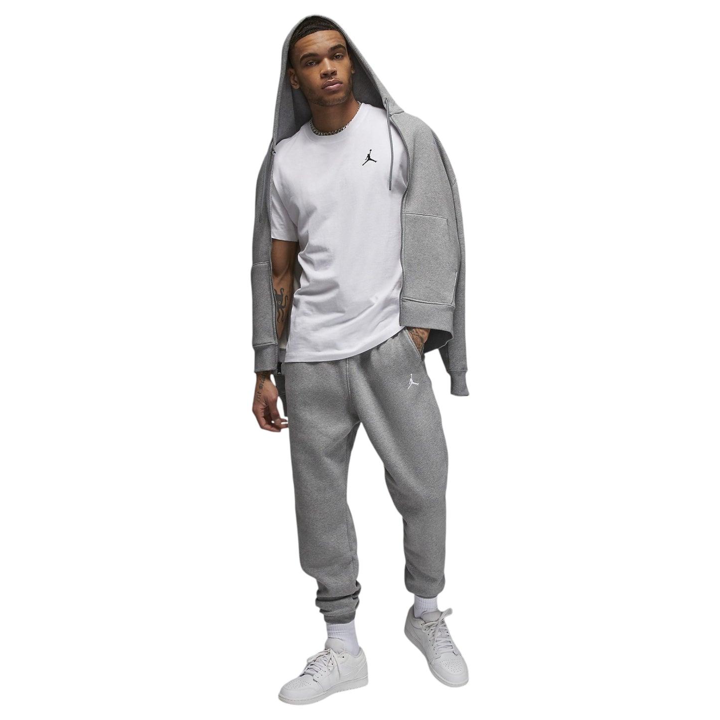 Mens Nike Jordan Brooklyn Fleece Sportswear Trackies Grey