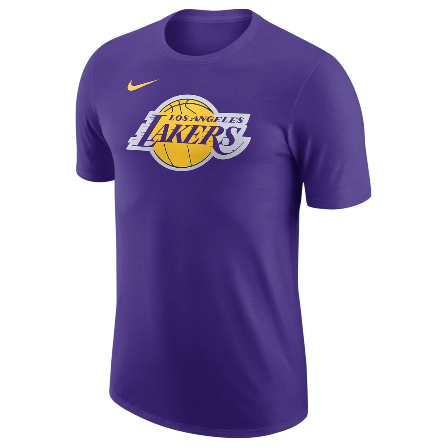 Mens Nike Los Angeles Lakers Purple Essential Logo NBA T-Shirt Purple