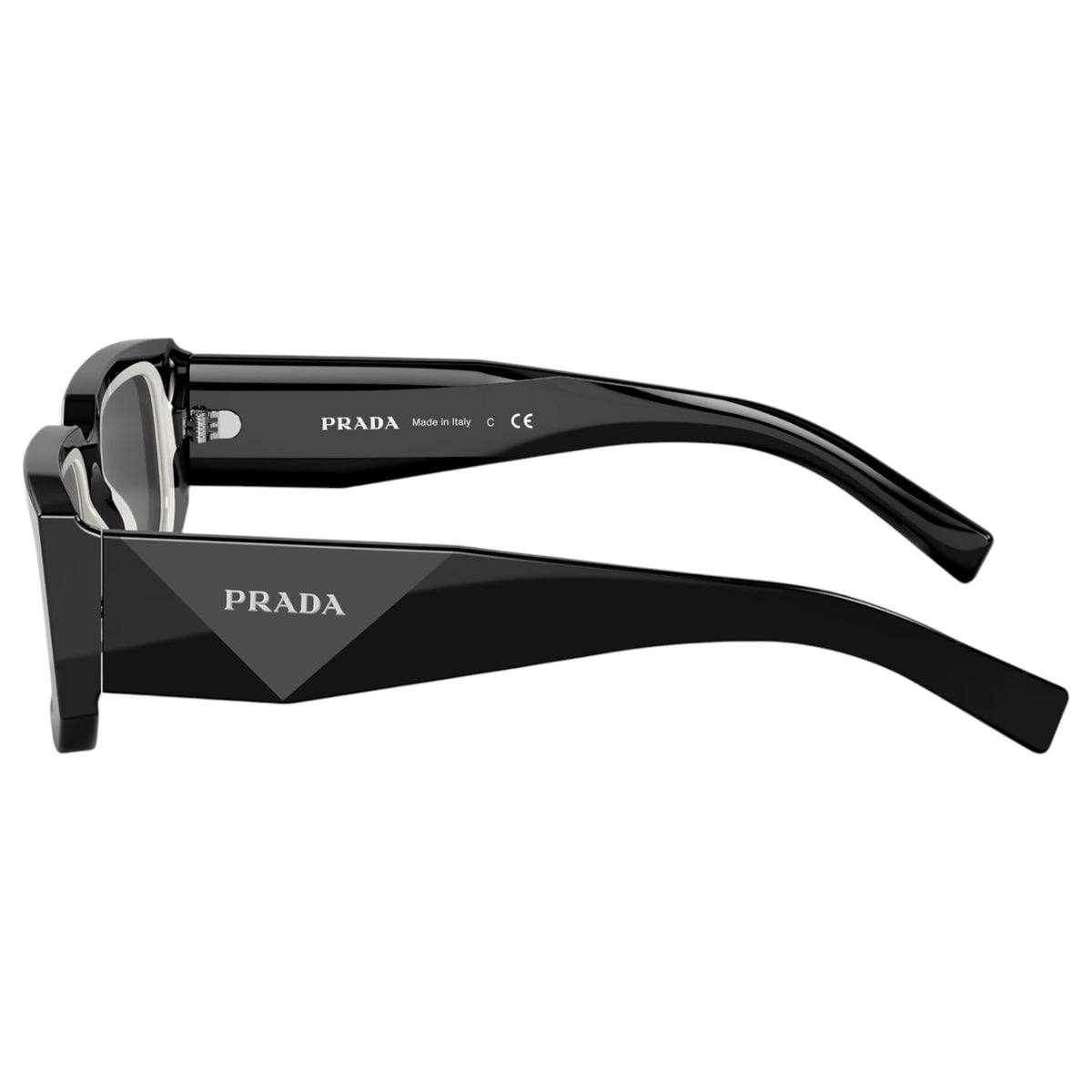Mens Prada PR06YS Sunglasses Black/White / Dark Grey