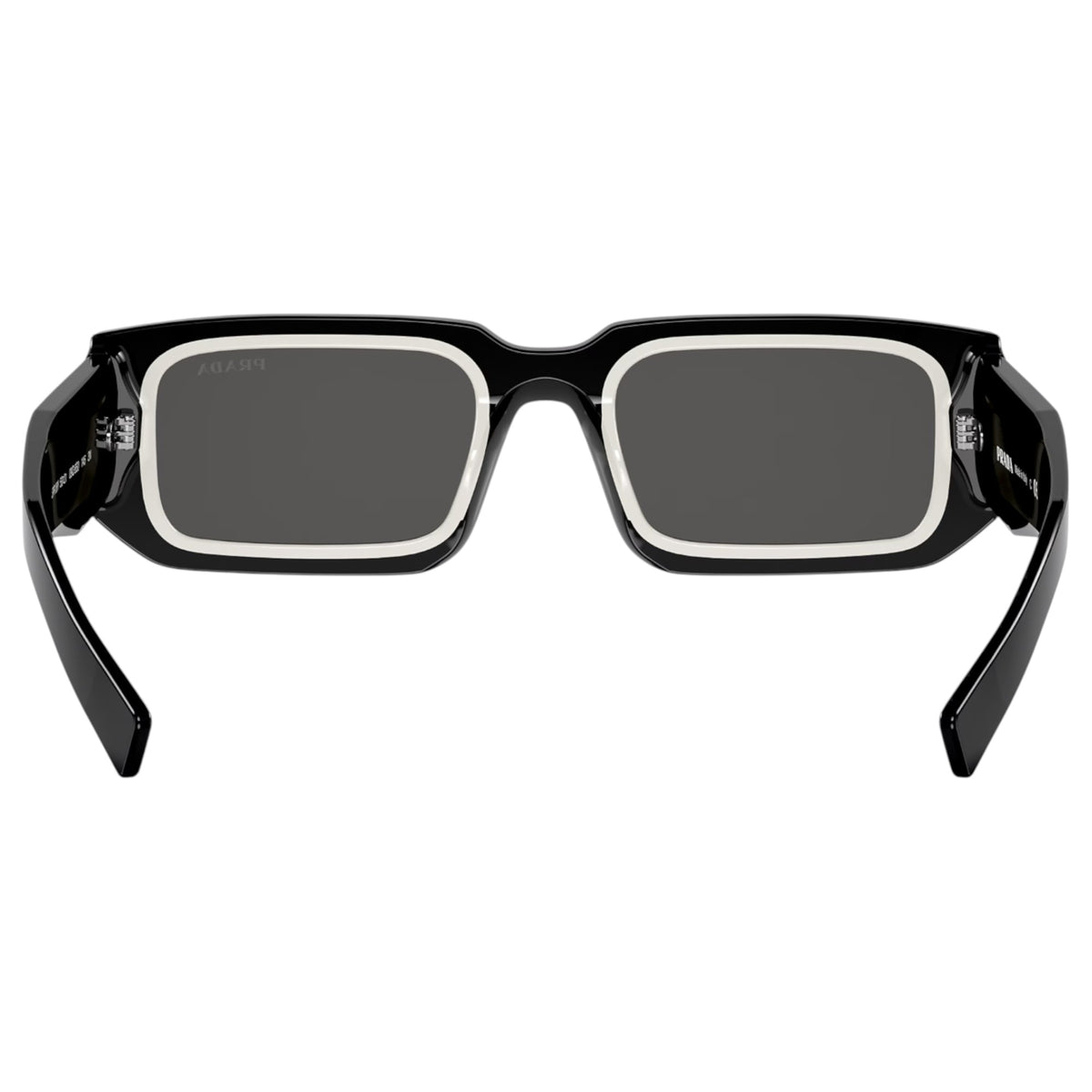 Mens Prada PR06YS Sunglasses Black/White / Dark Grey